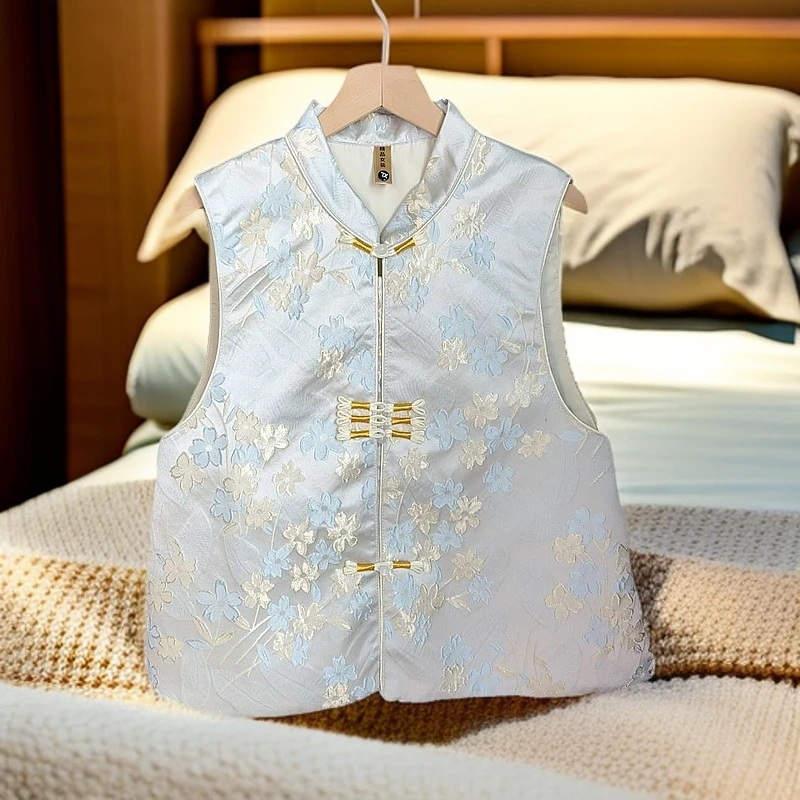 【舒然定制】--新中式马甲重工刺绣新款秋冬款气质
