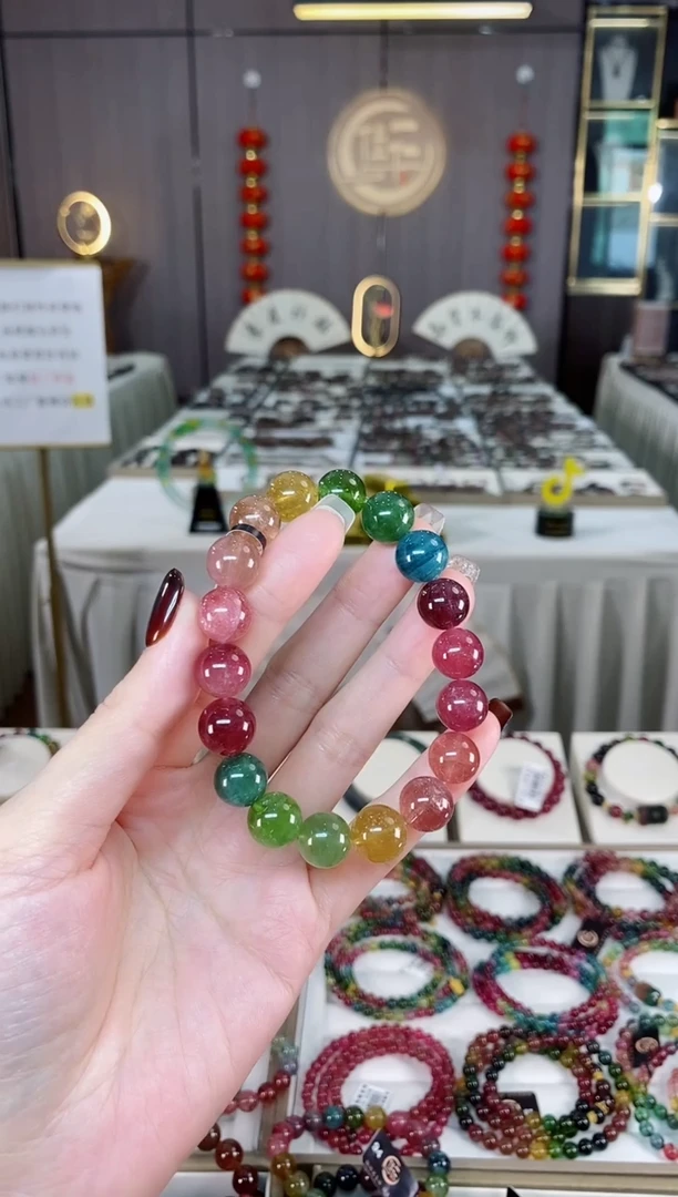 未镶嵌老矿碧玺单圈手串11mm+碧玺dan多样性发货一条