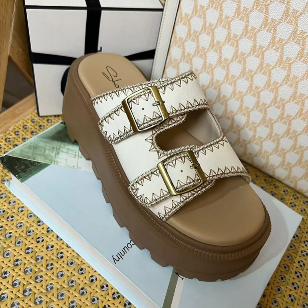 8cm厚底增高凉拖鞋女鞋2025年新款夏季百搭 01