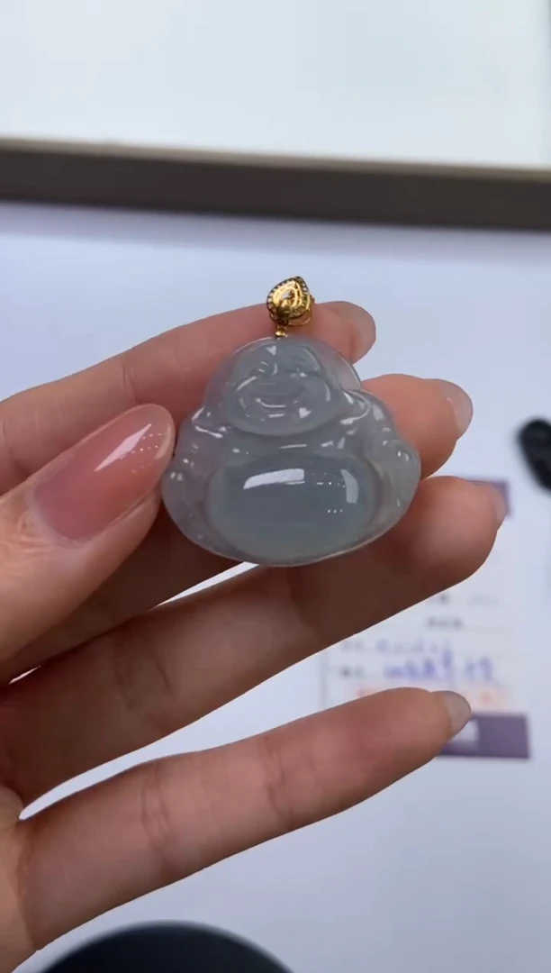 【闪购商品】翡翠挂件18K金镶嵌276563/佛公  多样性一件发