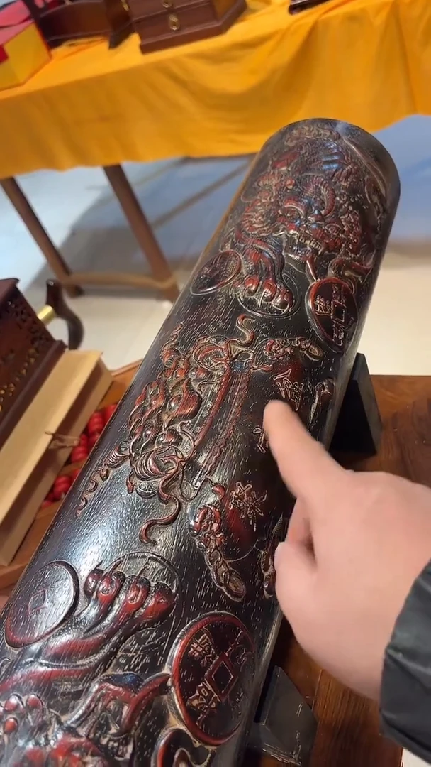 木木雕款凯*紫檀聚宝盆横财