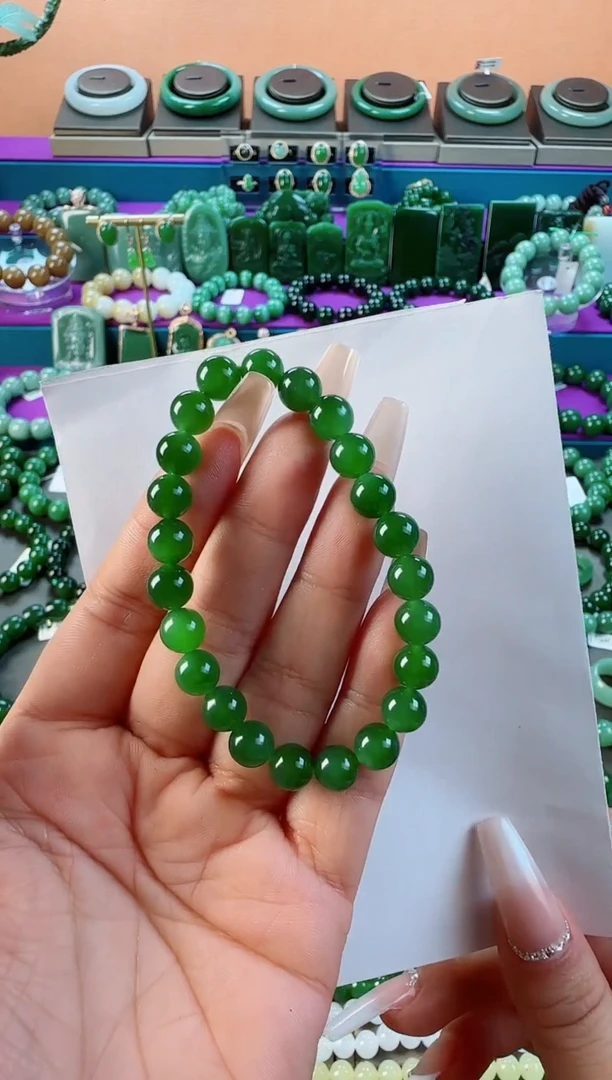 未镶嵌手串和田玉卡8单圈手串