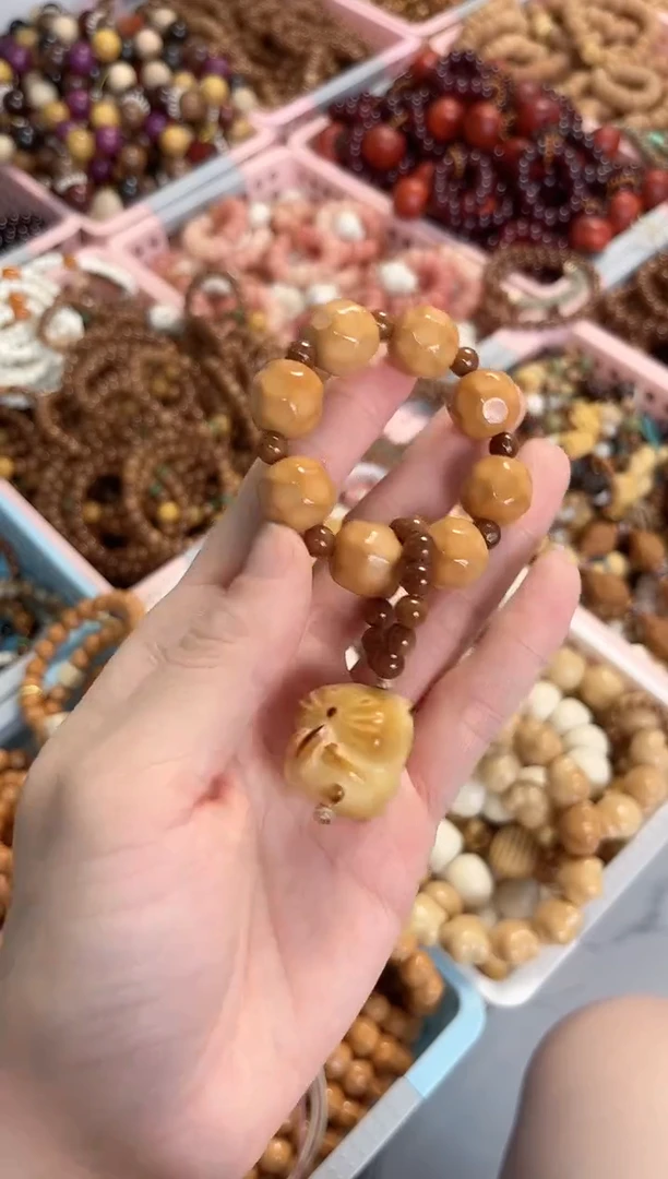 菩提根/象牙果手串猴头奶酪小仓鼠手捻 14mm