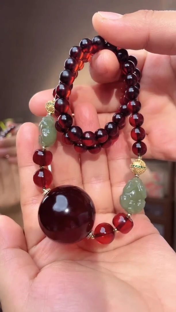 裸石琥珀未镶嵌28+天然琥珀项链