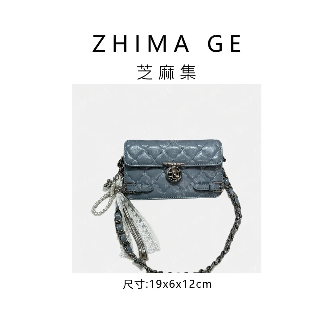 【芝麻集】ZT-D7203-空气蓝休闲百搭腋下斜跨女包