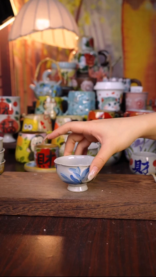 杯子泥垚手作 景德镇手工手绘陶瓷器物