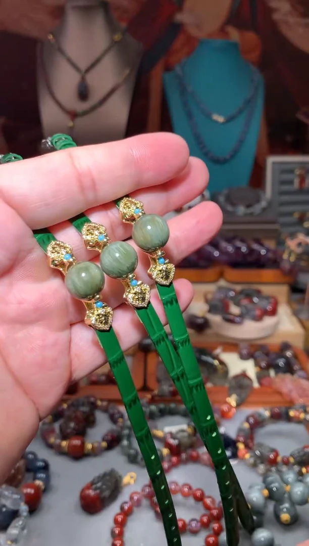 未镶嵌珠宝半成品水晶绿发表带