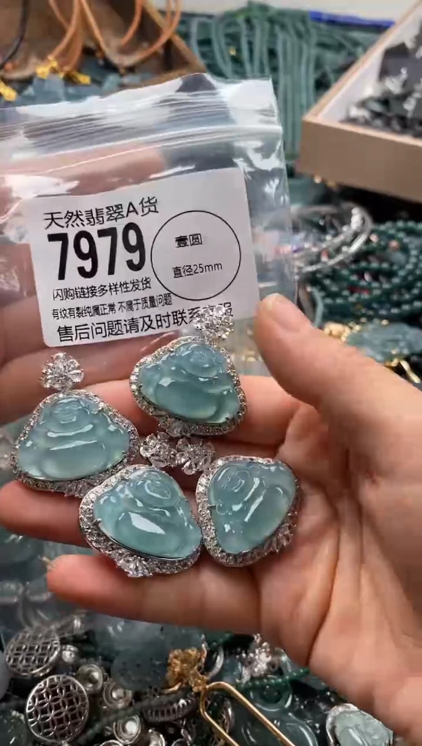 【闪购商品】翡翠颈饰未镶嵌多样性发其一7979