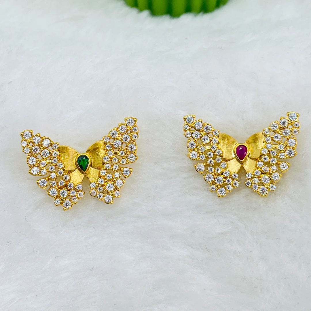 足金5D工艺 镶嵌丝韵蝴蝶吊坠 附加288