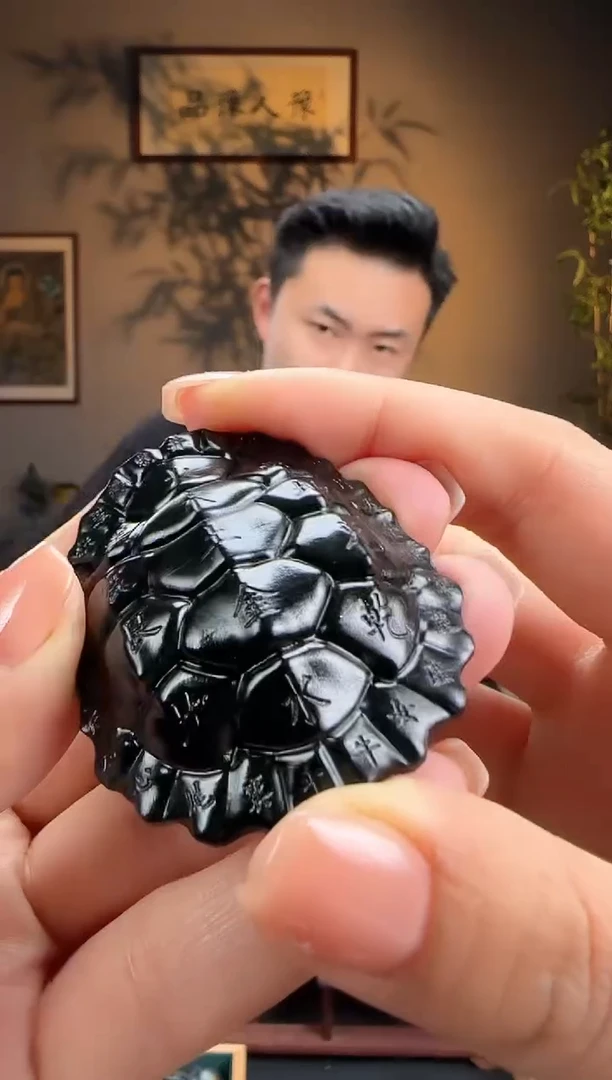 未镶嵌和田玉挂件黑青五行龟甲e17