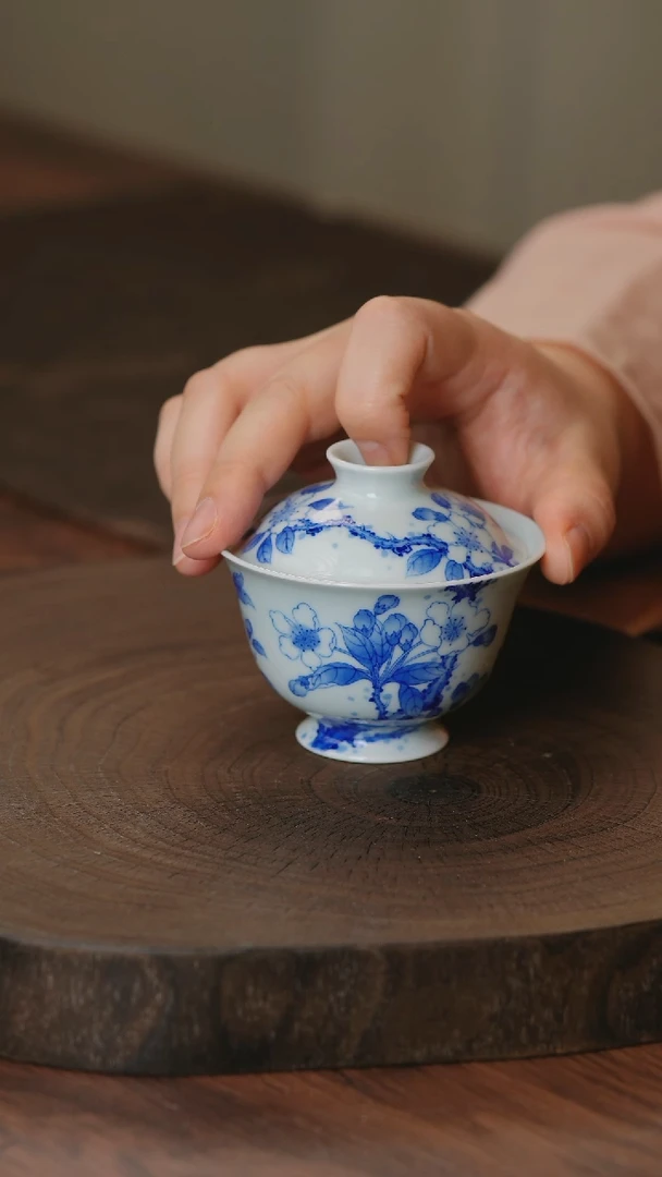 景德镇手绘盖碗盖碗盖碗