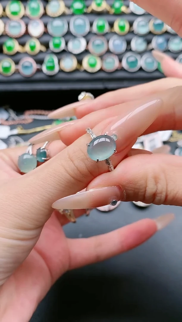 【闪购商品】翡翠戒指银S925镶嵌1111111