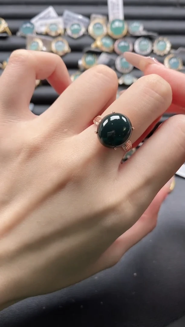 【闪购商品】翡翠戒指银S925镶嵌1111