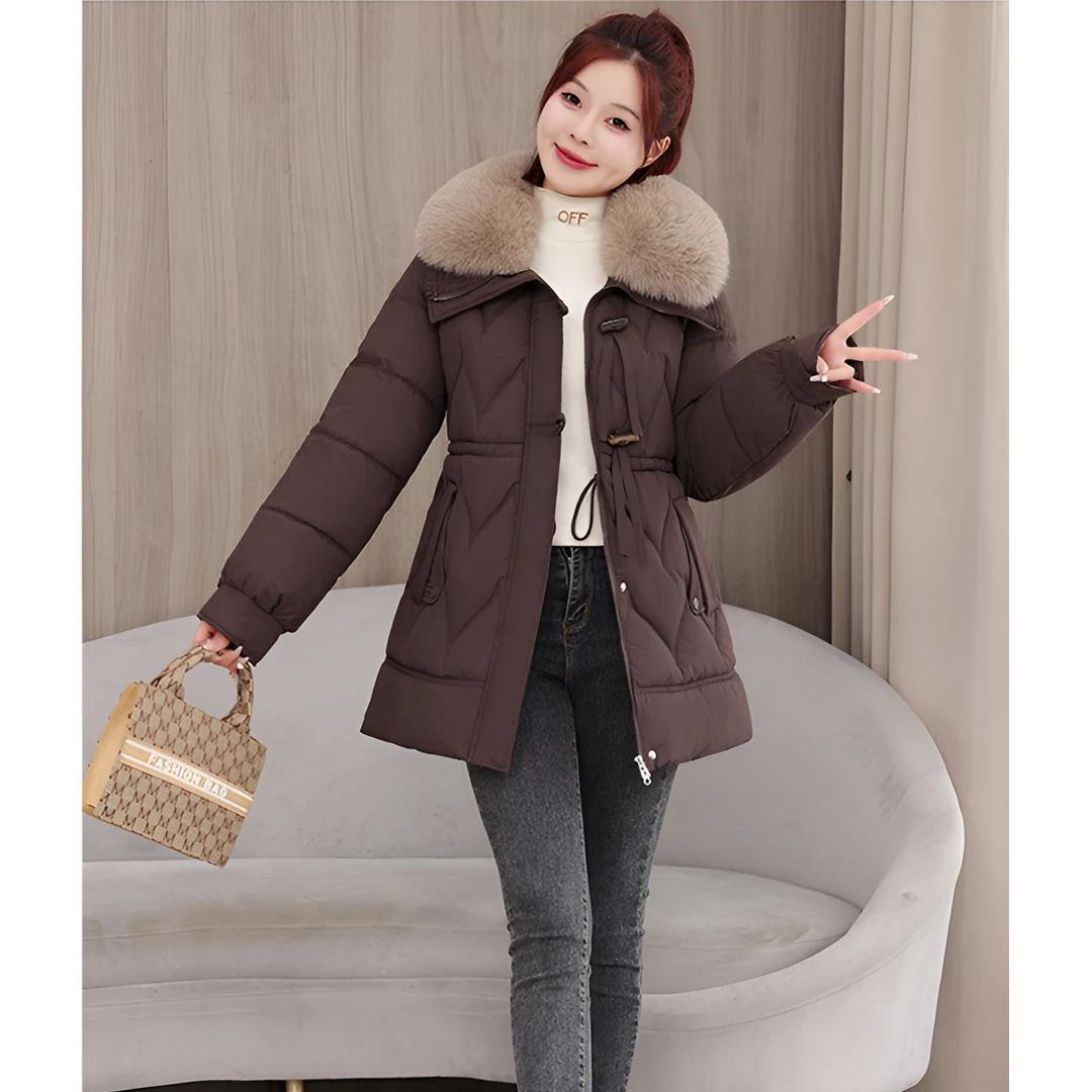 冬装显瘦棉衣新款棉袄洋气中老年女冬季保暖中长款妈妈气质棉服女