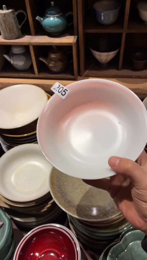 瓷片蛋***玩205微瑕桃夭反口盘1个