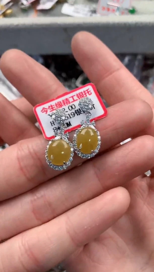 银S925镶嵌戒指翡翠10   4