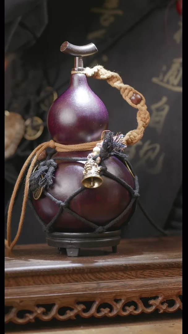 【闪购商品】176号精品天然大漆工艺防渗内胆酒葫芦~