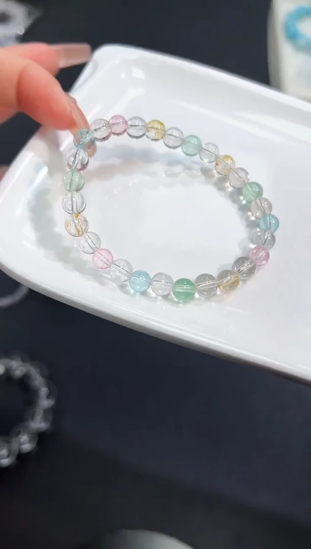 【闪购商品】水晶手串未镶嵌83h多样性发其一/1条默认微瑕