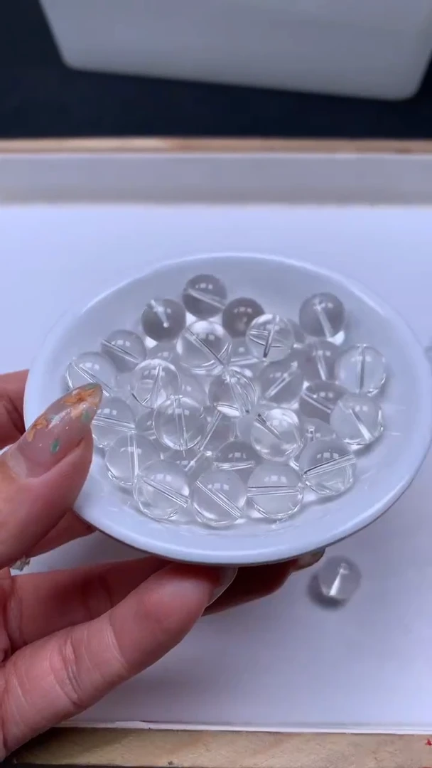 未镶嵌珠宝半成品水晶B1398 白水晶12mm5个8.8元