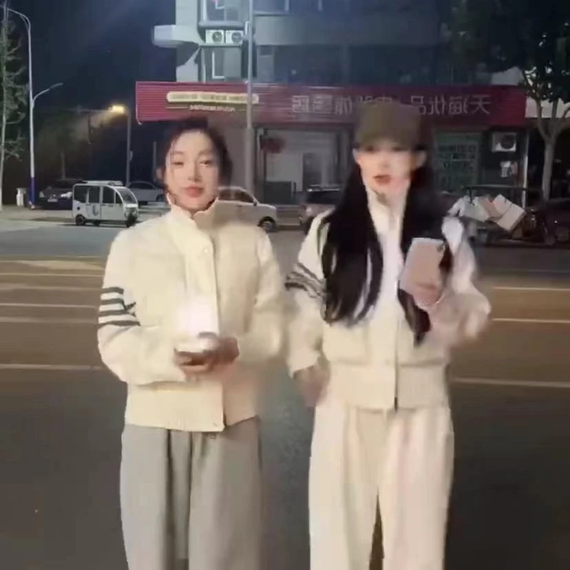 xy 2772棉服运动气质拼接休闲拉链加厚宽松保暖上衣套装短款短