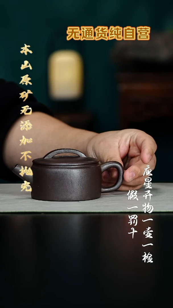 茶壶紫砂柴烧底槽青 汉瓦 200cc