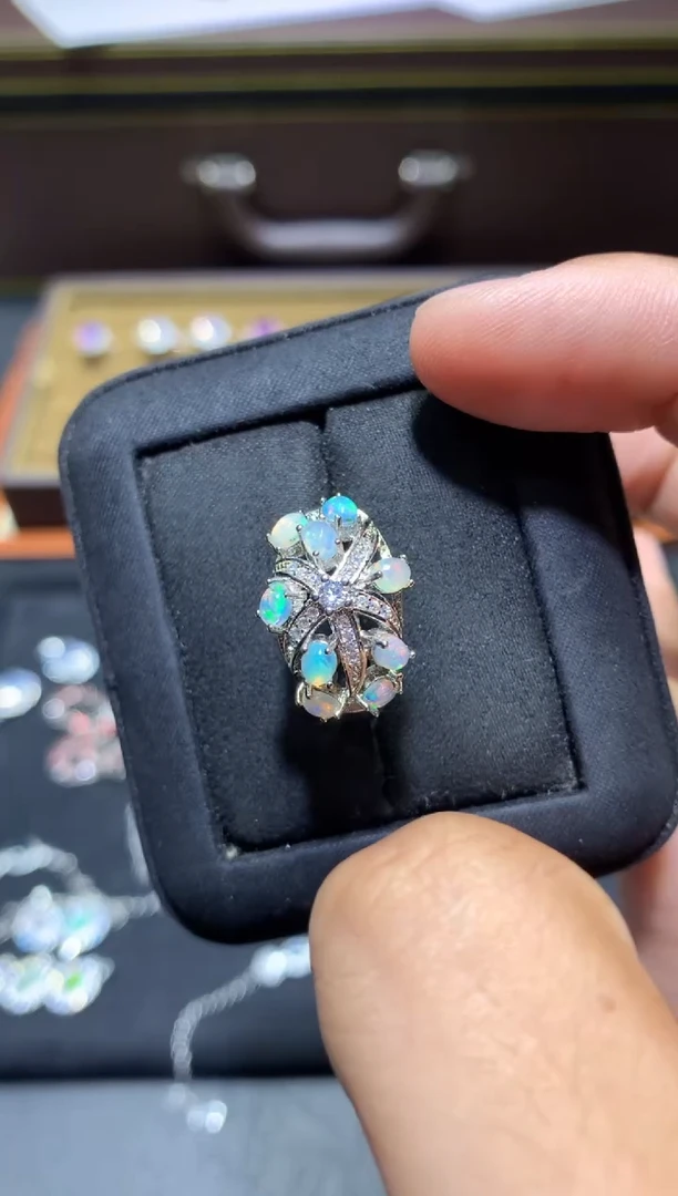 未镶嵌欧泊戒指K32【多样性发其一】