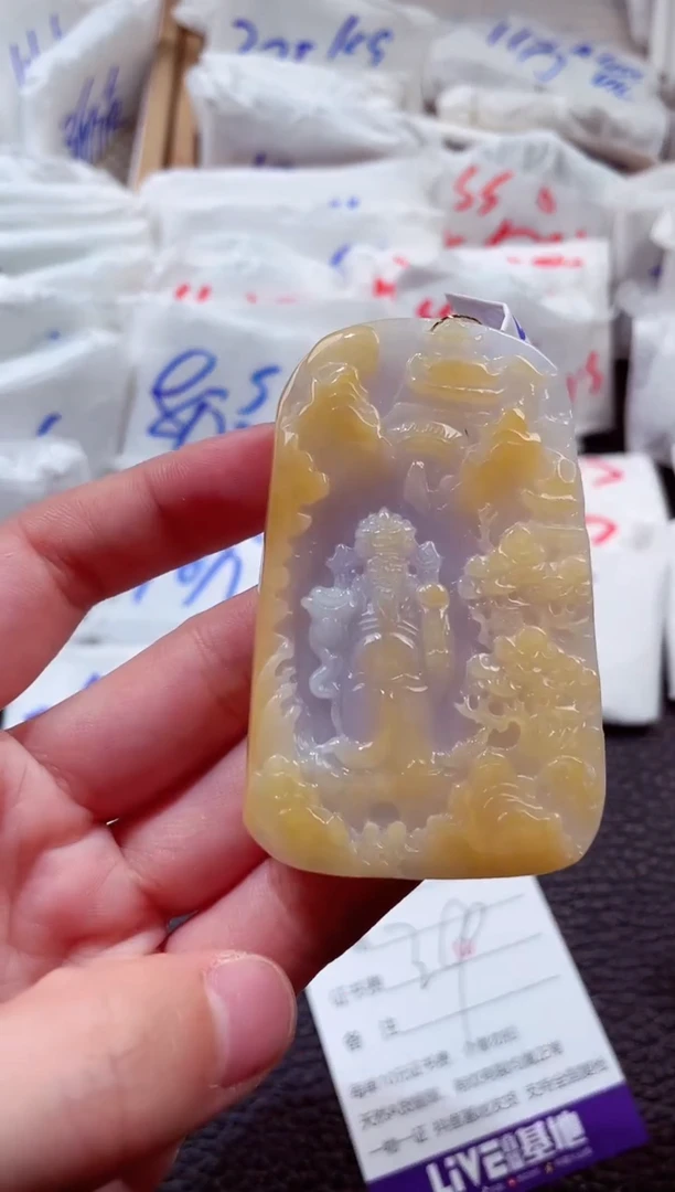 翡翠未镶嵌颈饰00004019