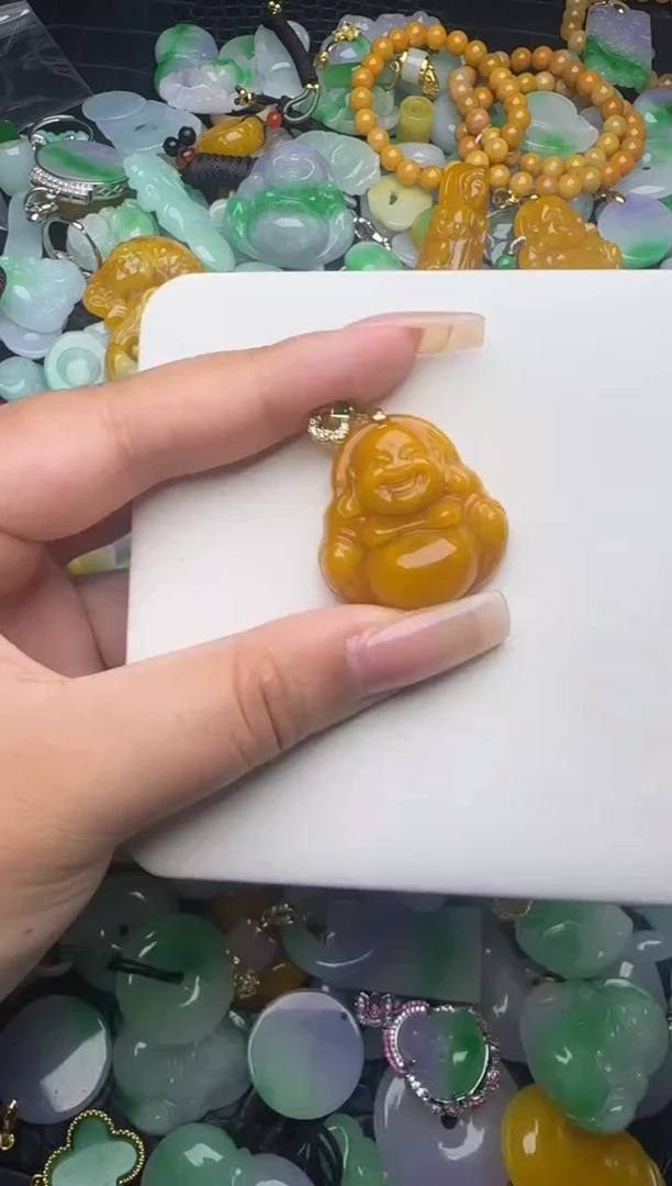 翡翠未镶嵌颈饰天然缅甸翡翠吊坠