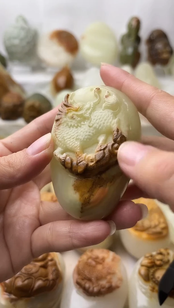 石材古青石棉纹正常不退换麒麟微瑕