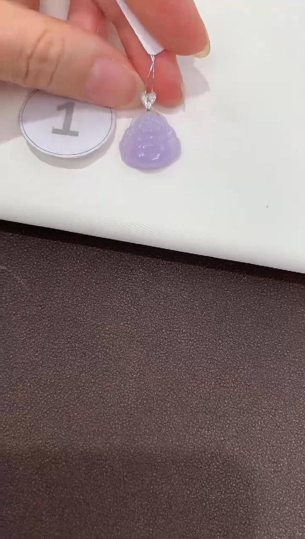 翡翠18K金镶嵌颈饰天然缅甸a货翡翠