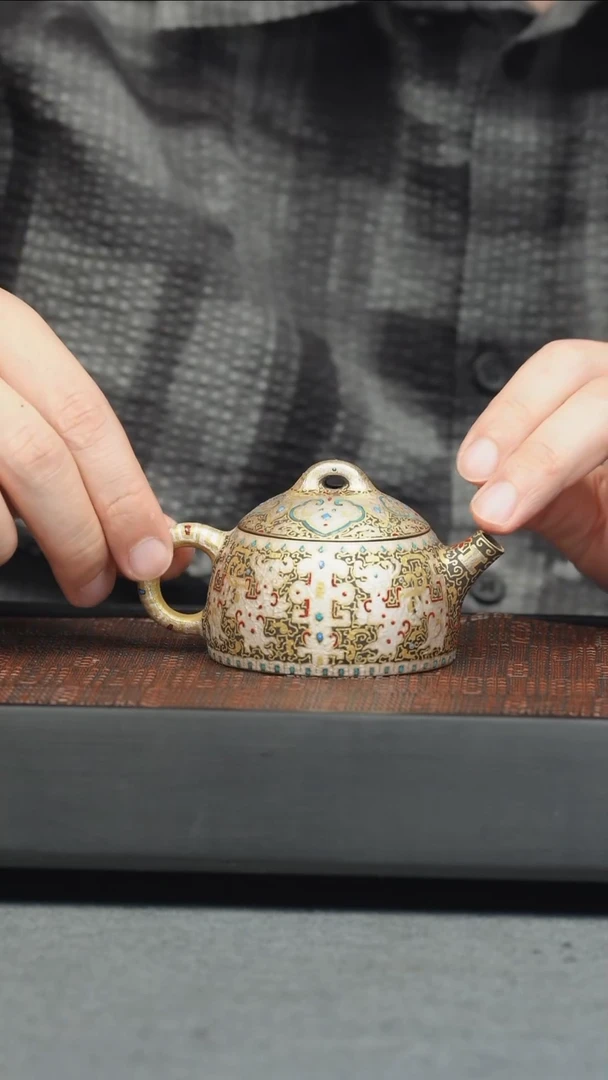 茶壶紫砂五堂 崆峒印-崆峒+神兽盖置