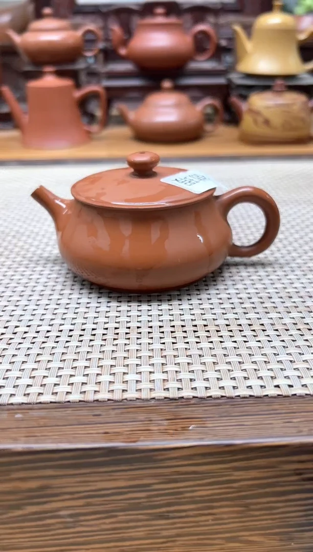 原矿朱泥全手微瑕汉瓦 120cc