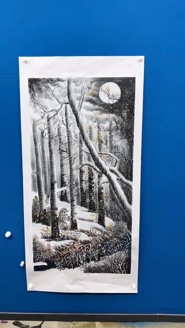 【闪购商品】国画张-四尺雪景/无框/W