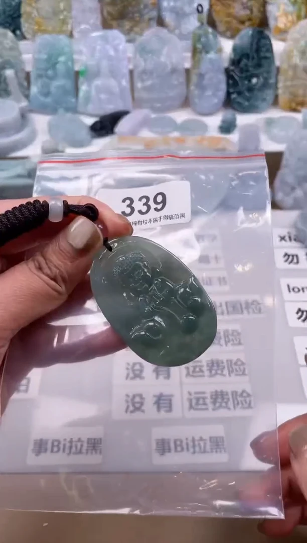 【闪购商品】翡翠颈饰未镶嵌天然缅甸A货翡翠339