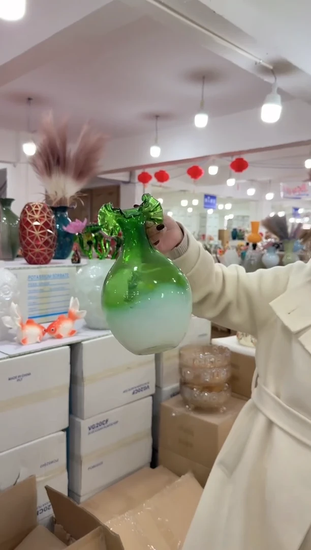 【闪购商品】无铅玻璃美全花器-w-早47