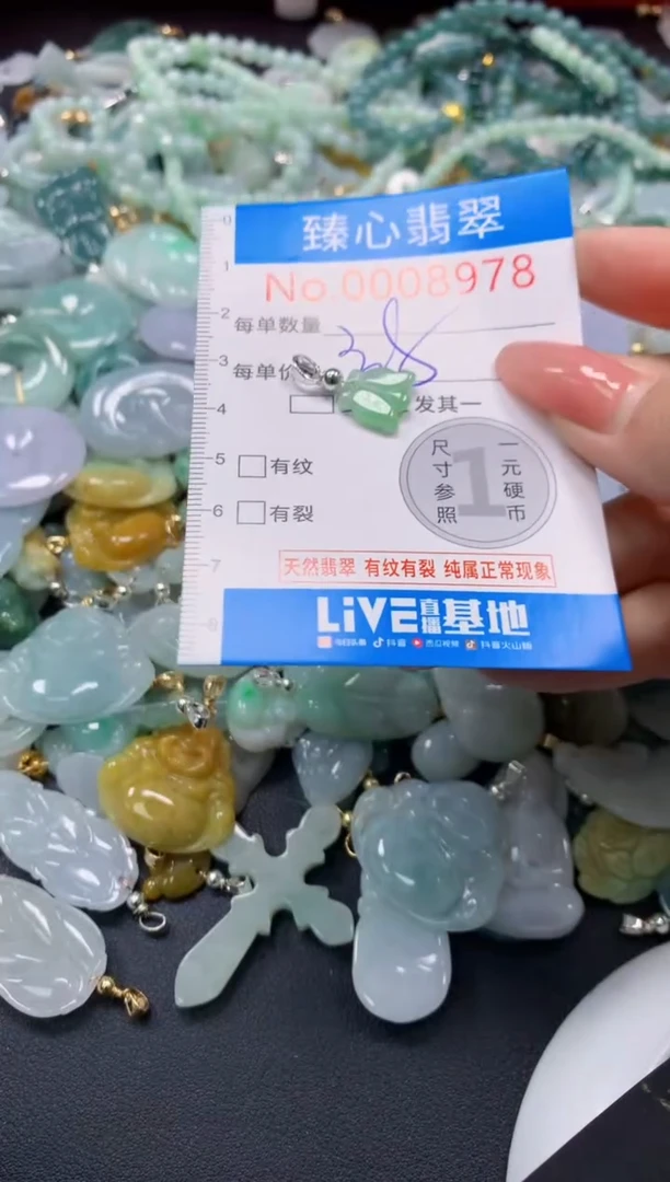 翡翠未镶嵌颈饰8978
