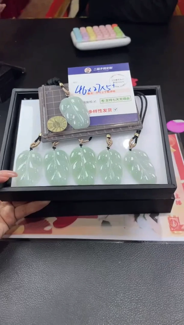 【闪购商品】翡翠挂件未镶嵌大叶子1/多样性发其一配绳@ZBCP