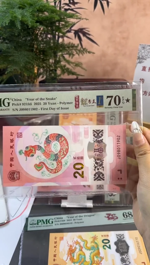 塑料蛇钞朦胧首日 PMG70分尾902