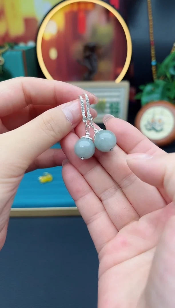 玛瑙/玉髓耳饰银S925镶嵌822000
