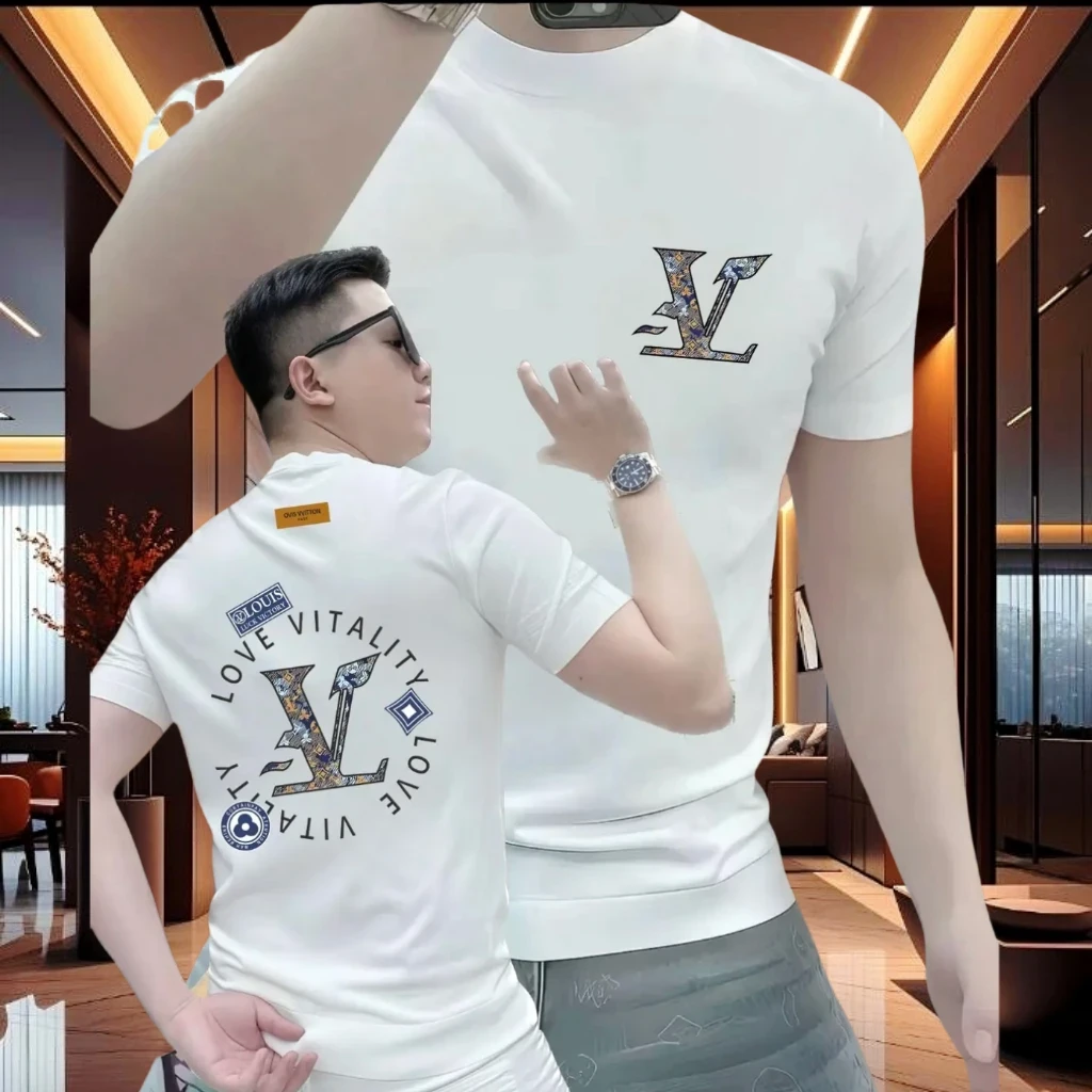 2025夏季新款圆领时尚短袖T恤百搭休闲打底中大童8-背心男款健身