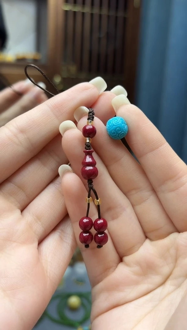 天然辰砂石*朱砂挂件WY