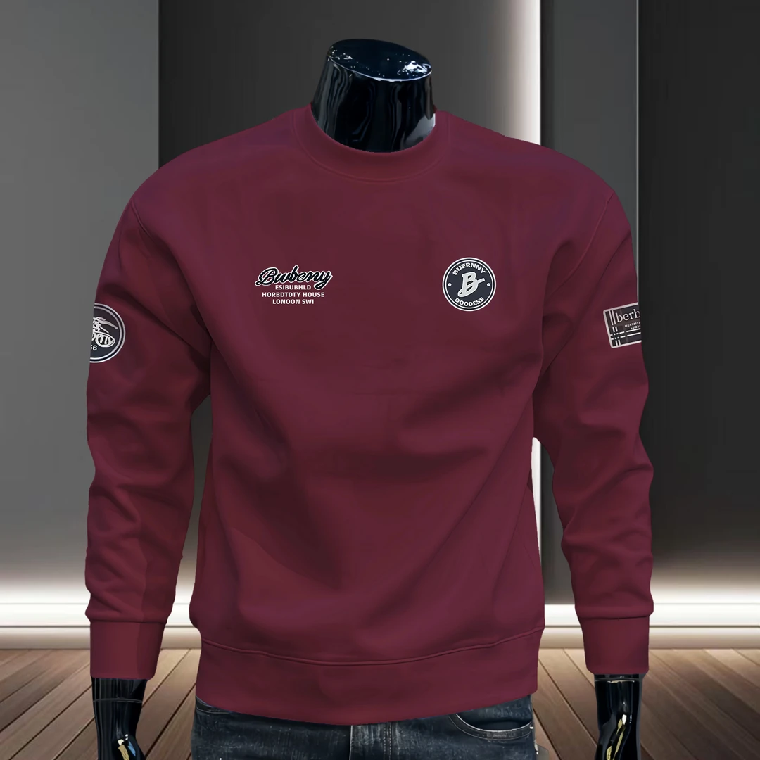 美式重磅圆领卫衣男士秋冬潮牌痞帅百搭男装时尚潮流休闲长袖上衣