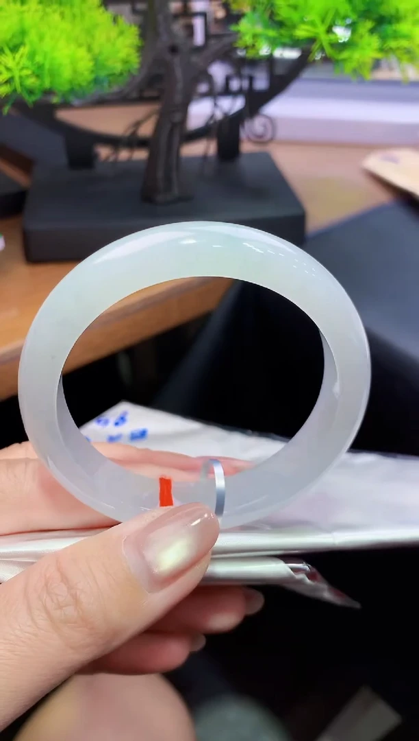 未镶嵌手镯翡翠-j54 天然缅甸A货翡翠56正圈