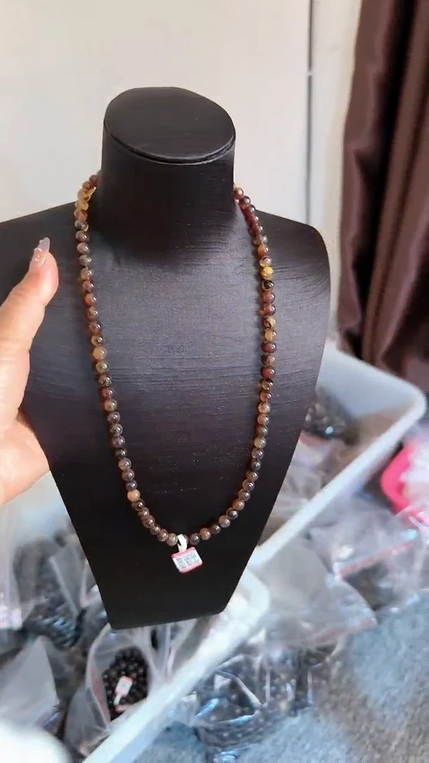 【闪购商品】琥珀手链未镶嵌规格8紫杉醇妈妈链#85