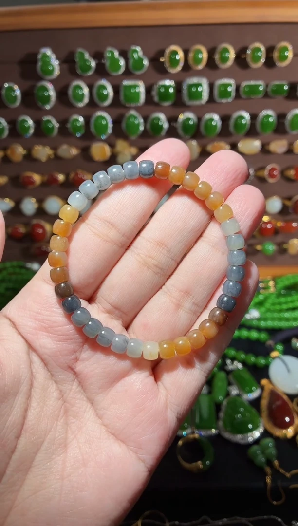 颈饰未镶嵌和田玉楼兰多宝手串