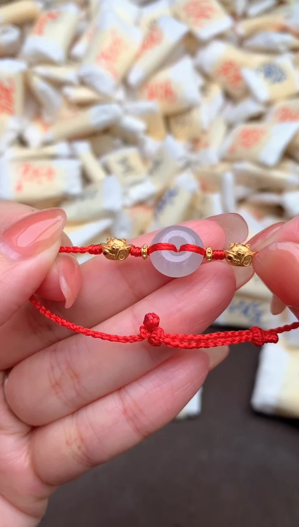 【闪购商品】翡翠手绳银S925镶嵌 (多样性发货)1个