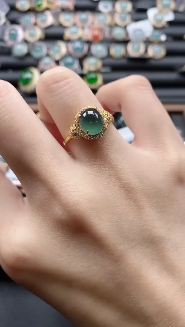 【闪购商品】翡翠戒指银S925镶嵌51151