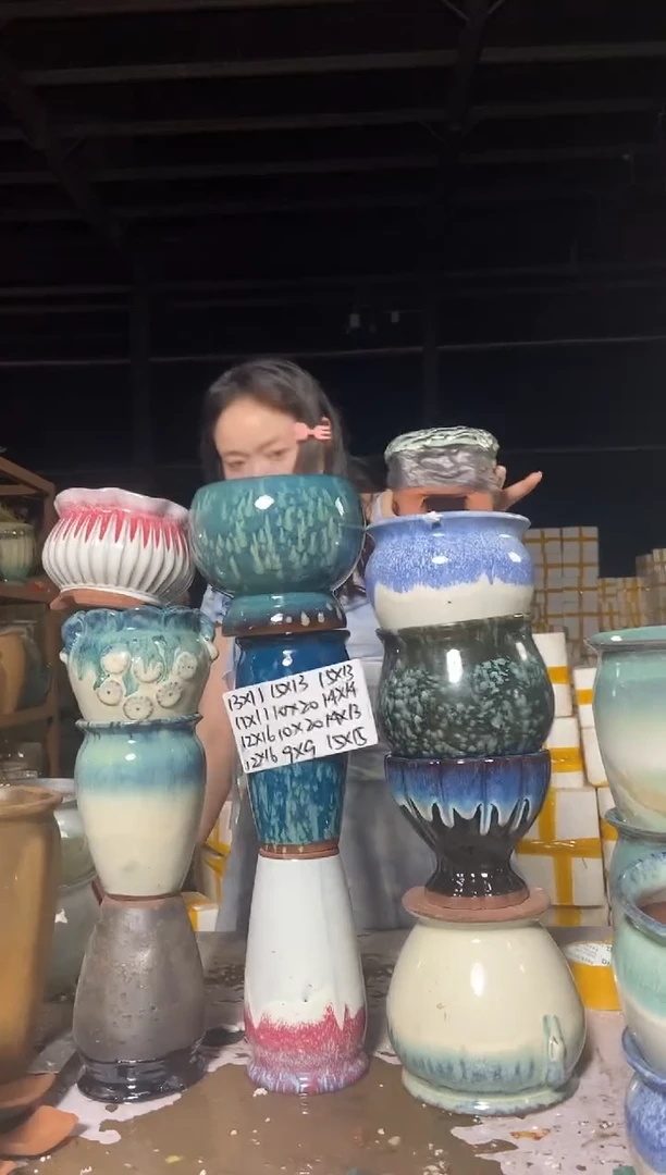 宜兴紫砂粗陶花盆