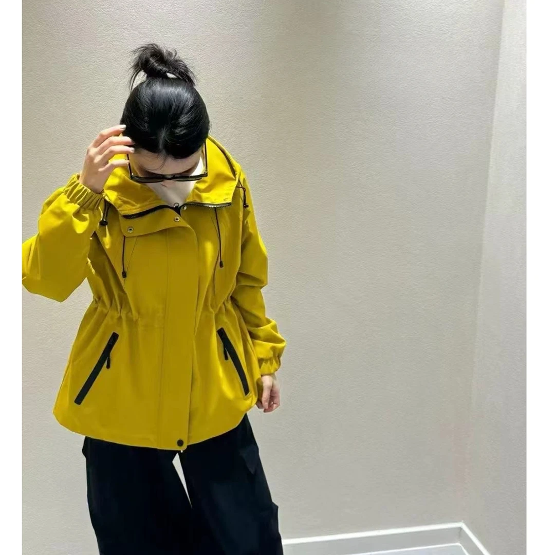 【不加棉中款】97490收腰连帽小风衣（衣长70左右）
