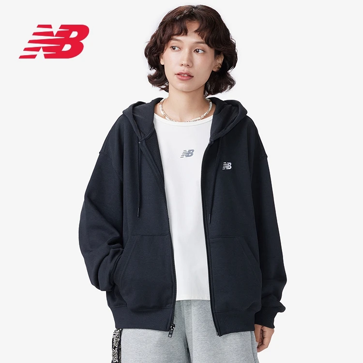 【跑者美学】NB官方女士帽衫百搭运动休闲上衣连帽卫衣外套WJ41501